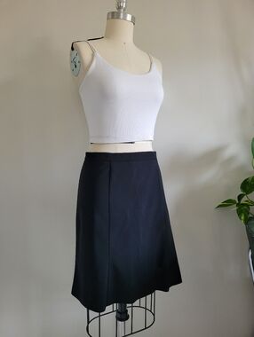 Y2K SUZY SHIER vintage black flared mini skirt